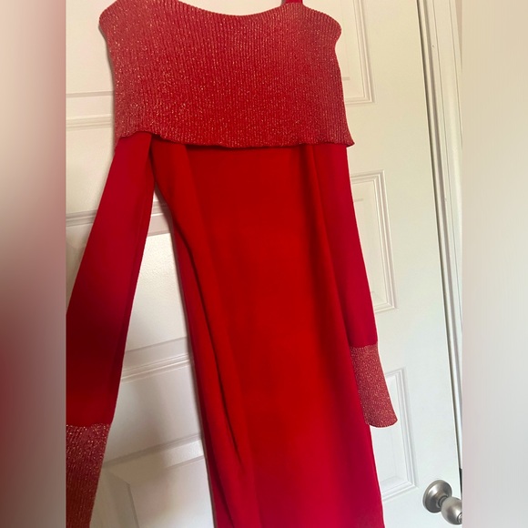 Red Sweater Dress - Picture 1 of 8